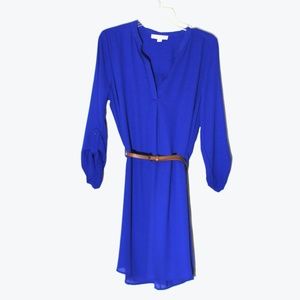 NWOT Timing Sheer Long Sleeve Blue Tunic